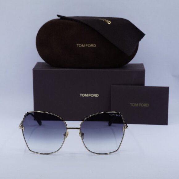Tom Ford Farah FT0951 28B Butterfly Sunglasses - Gold/Smoke main image 7